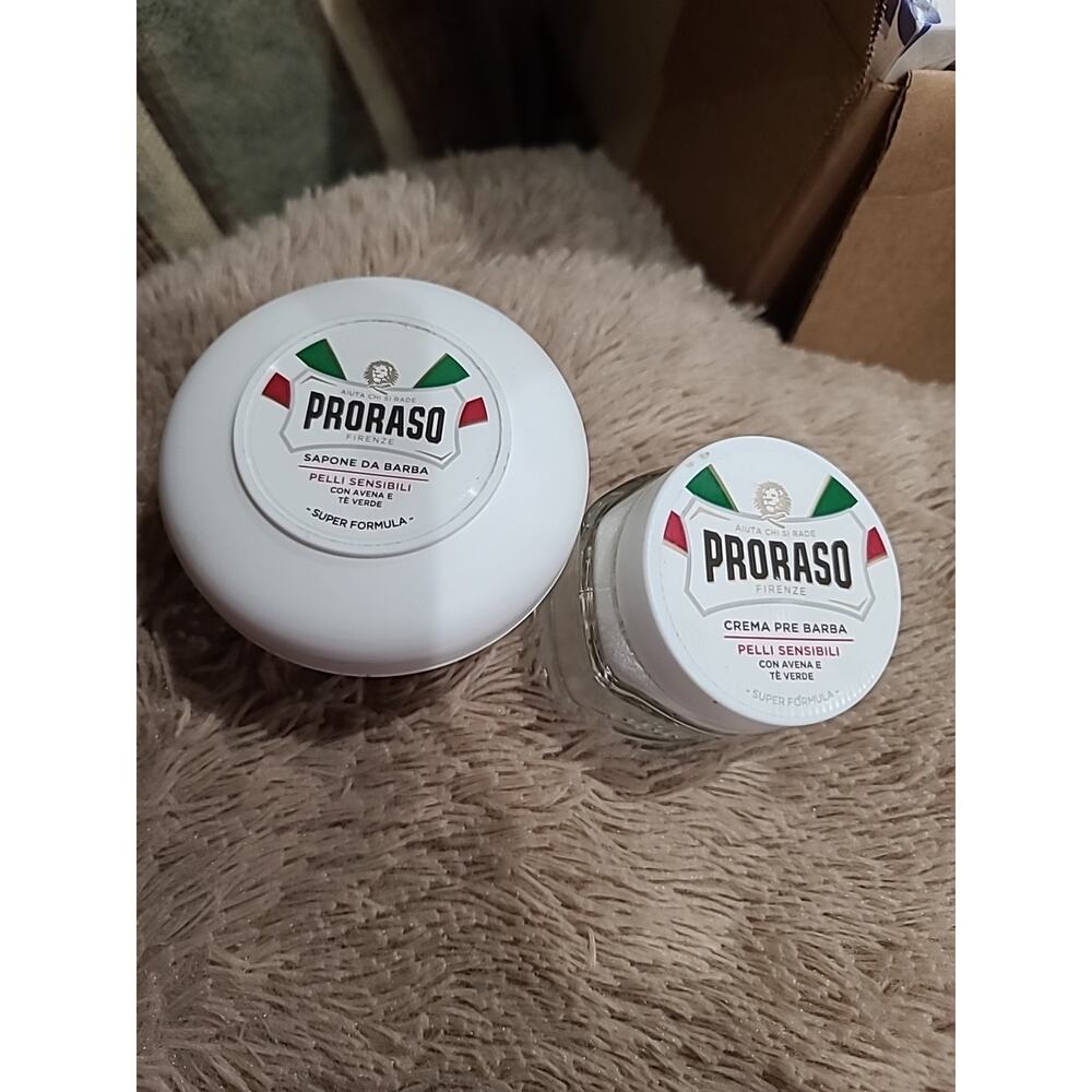 Proraso Shaving Soap in a Bowl And Shaving Cream Bundle Sensitive Skin